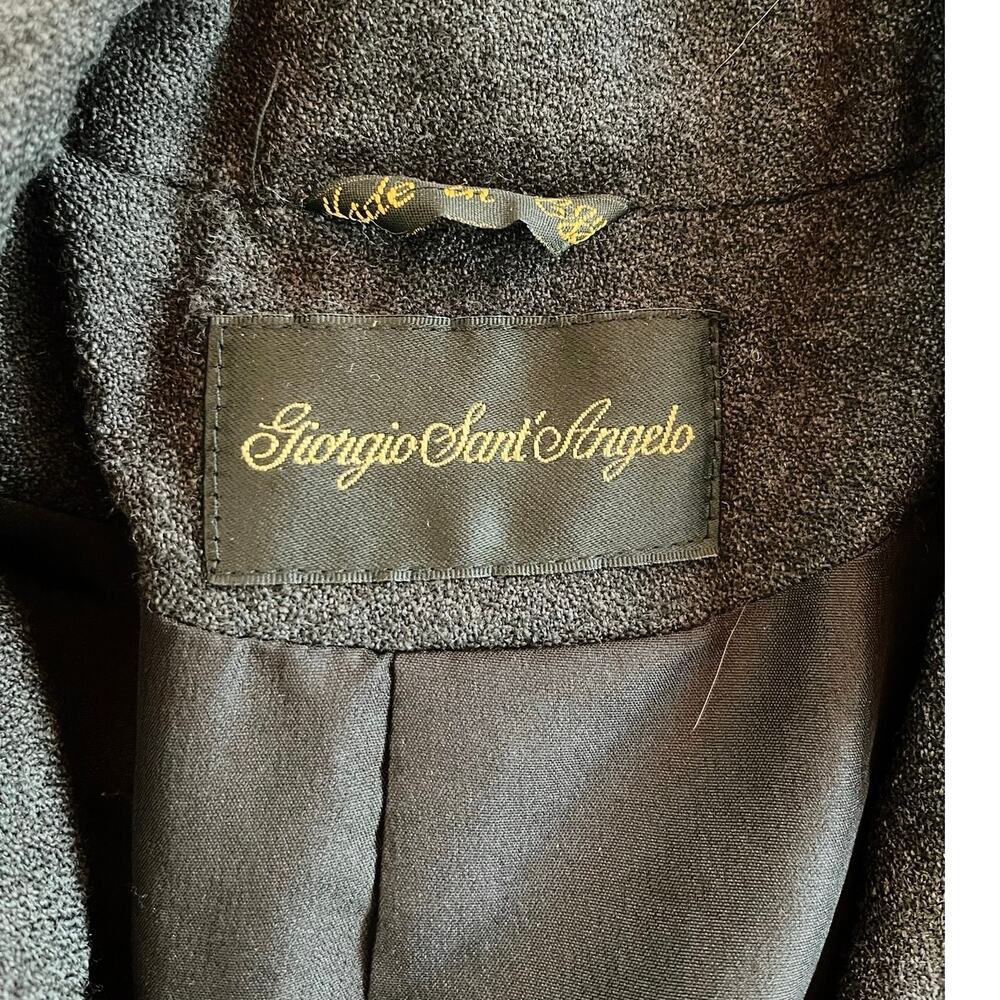 Vintage Giorgio Sant’Angelo Wool Blazer Gold Crest Buttons Old Money Paris Chic - Picture 5 of 6